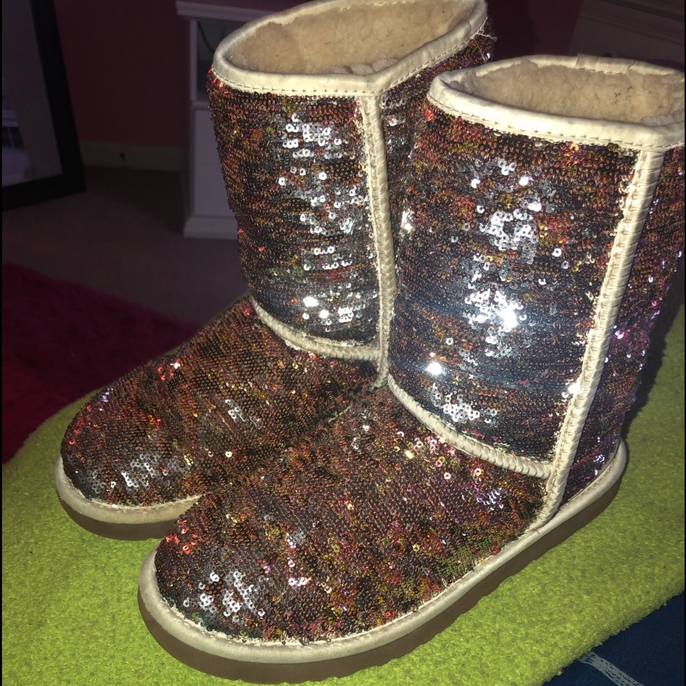 Brown sequin UGG BOOTS